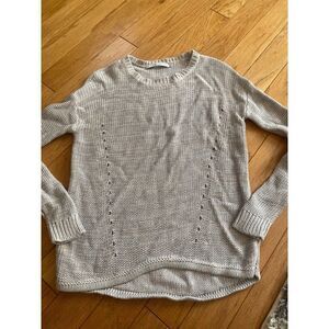 Harper Lane, women's casual cream color knit pullover sweater size XS